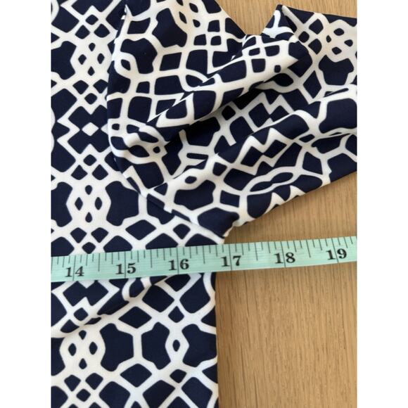 Jude Connally Chris Tunic Women Size XS Blue Geometric Print Catalina Cloth 1944 - Picture 9 of 10